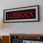 Framed Lubbock Red and Black Bus Scroll - Tejas Country Club