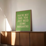 Margarita Humor Wall Art Home Decor Art Print - Tejas Country Club