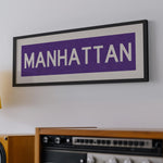 Framed Manhattan Purple Bus Scroll - Tejas Country Club