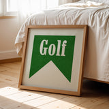 Retro Golf Poster Art Print Banner Style Square - Tejas Country Club