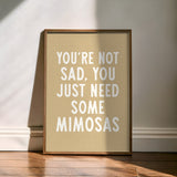 Mimosas Humor Wall Art Home Decor Art Print - Tejas Country Club