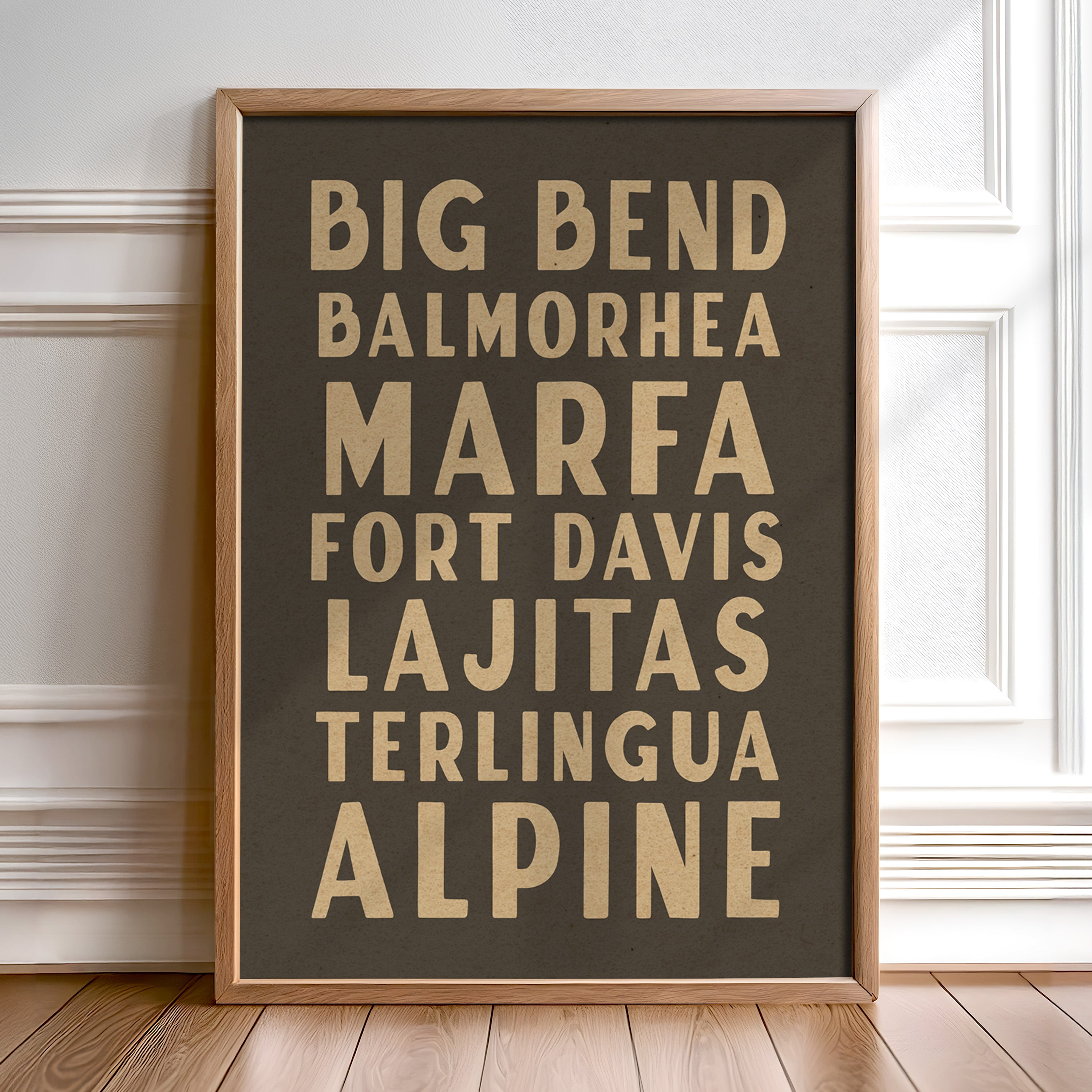 Big Bend West Texas Subway Scroll Art Print - Tejas Country Club