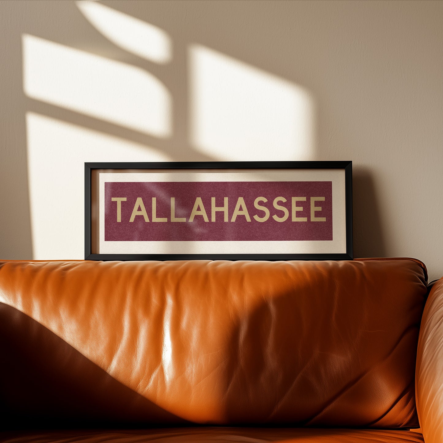 Framed Tallahassee Garnet Bus Scroll - Tejas Country Club