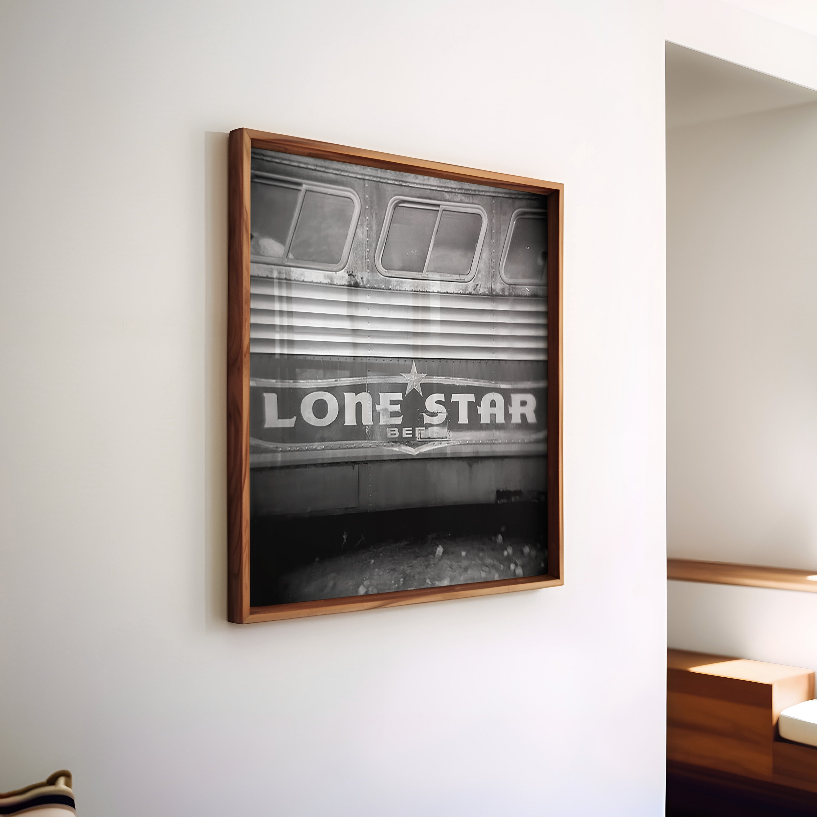 Lone Star Beer Bus Holga Photography Print - Tejas Country Club