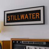 Framed Stillwater Orange Bus Scroll - Tejas Country Club