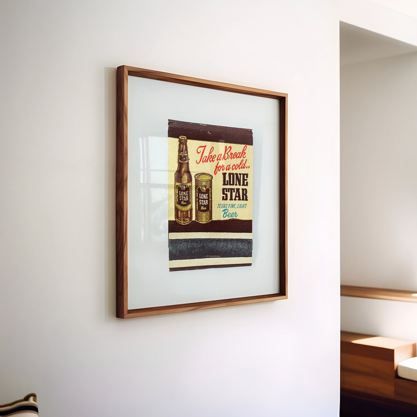 Vintage Lone Star Beer Matchbook Photography Print