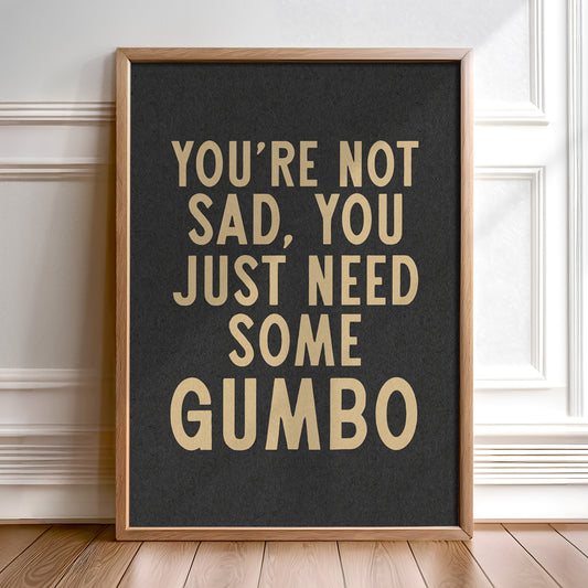 Gumbo Humor Wall Art Home Decor Art Print