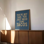 Taco Humor Wall Art Home Decor Art Print - Tejas Country Club