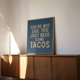 Taco Humor Wall Art Home Decor Art Print - Tejas Country Club