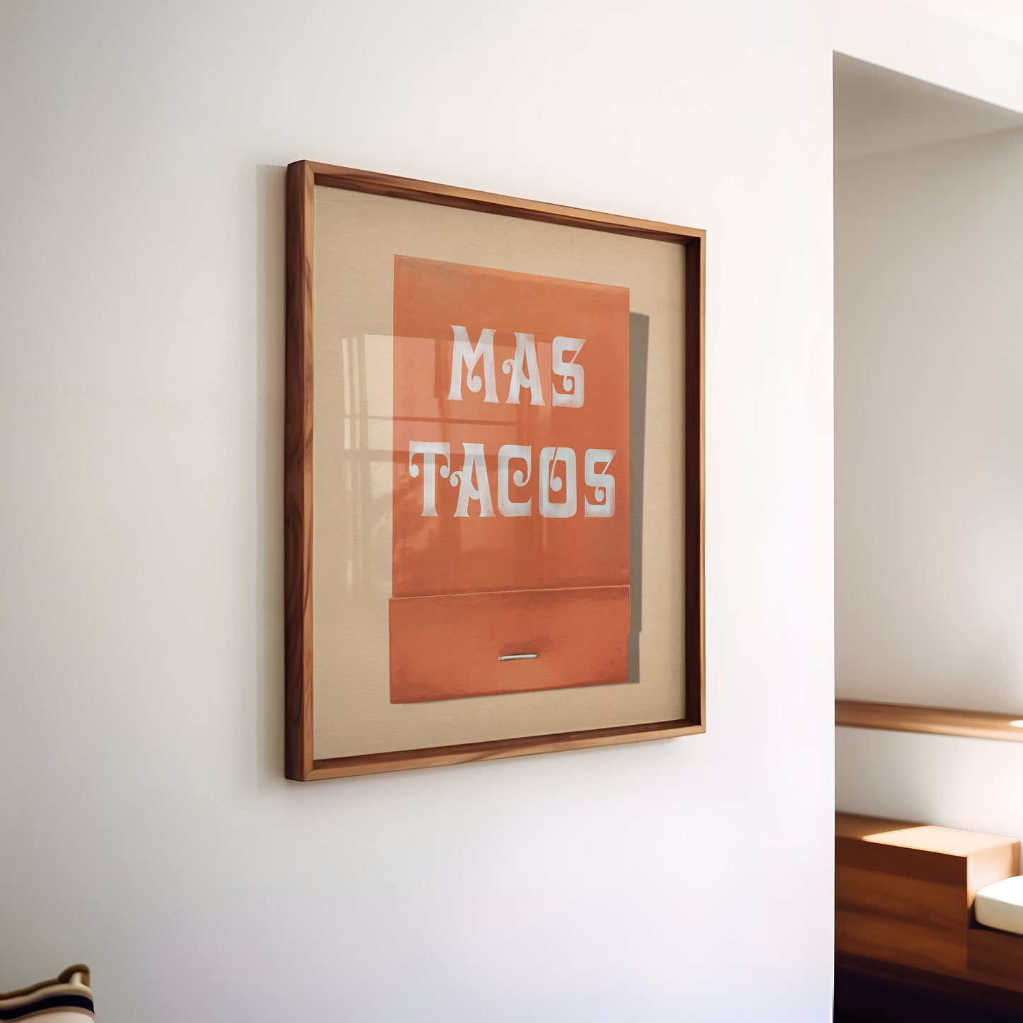 Mas Tacos Matchbook Art Print