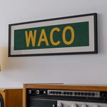 Framed Waco Green Bus Scroll - Tejas Country Club
