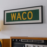 Framed Waco Green Bus Scroll - Tejas Country Club