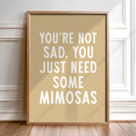 Mimosas Humor Wall Art Home Decor Art Print - Tejas Country Club