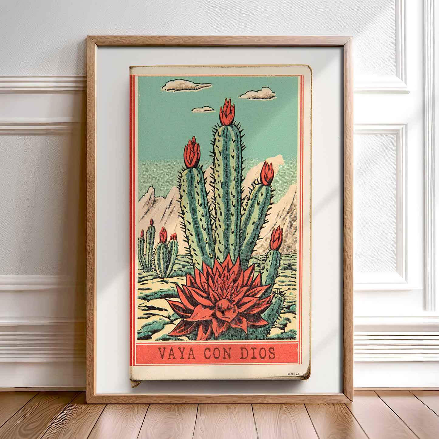 Cactus Landscape Matchbook Vaya Con Dios Art Print