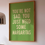 Margarita Humor Wall Art Home Decor Art Print - Tejas Country Club