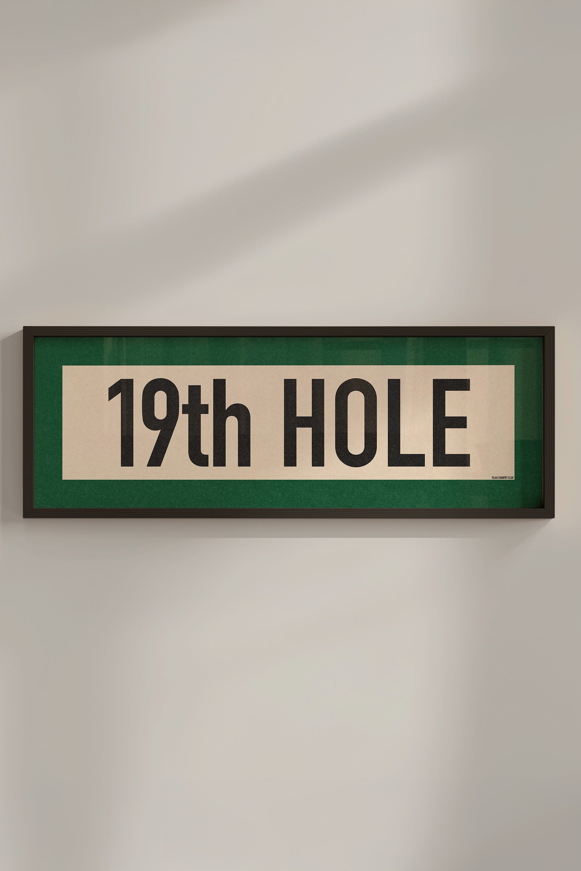 Framed 19th Hole Golf Art Scroll Print - Tejas Country Club