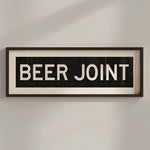 Framed Beer Joint Bus Scroll Sign - Tejas Country Club