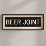 Framed Beer Joint Bus Scroll Sign - Tejas Country Club