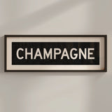 Framed Champagne Bus Scroll Sign