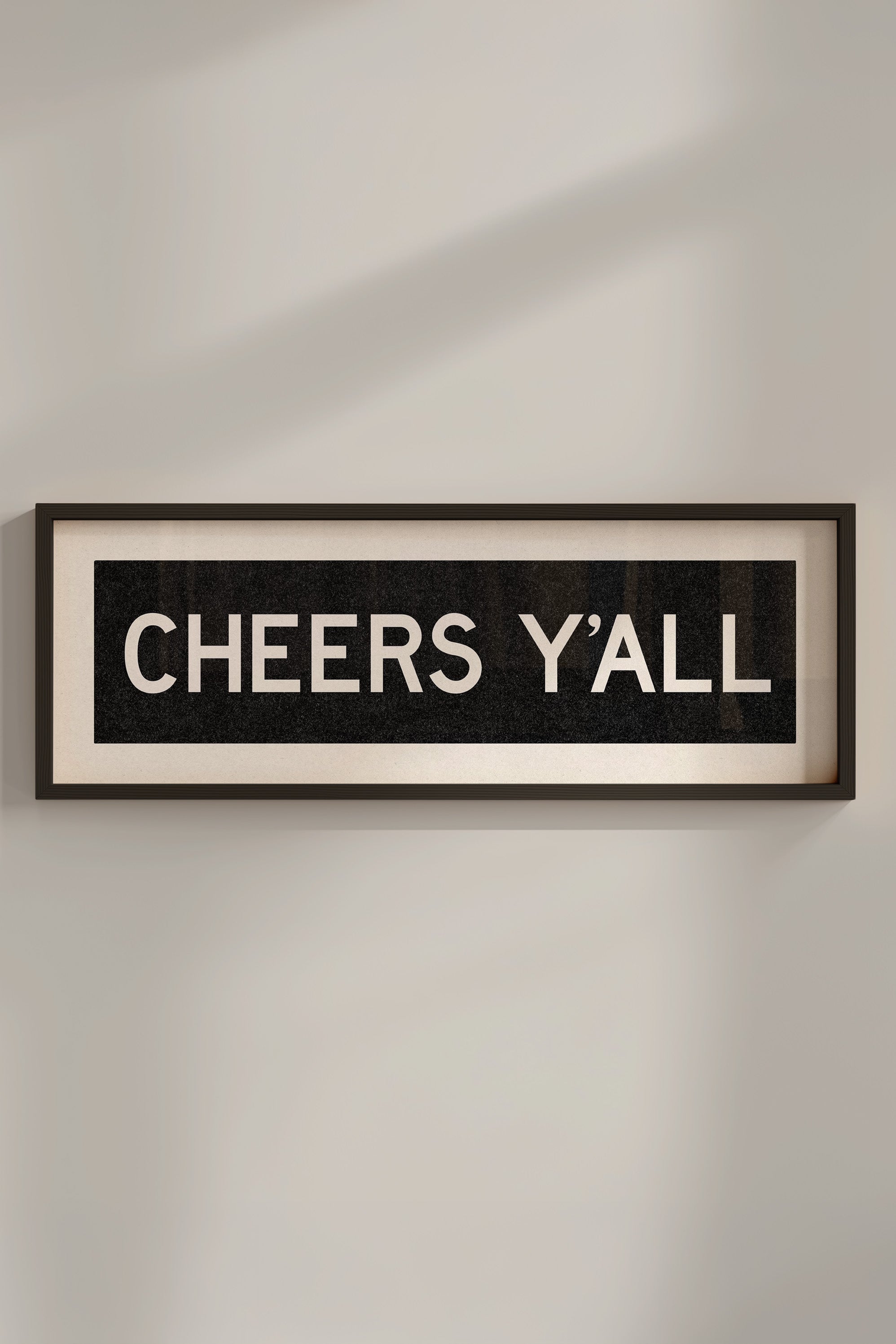 Framed Cheers Y'all Bus Scroll Sign - Tejas Country Club