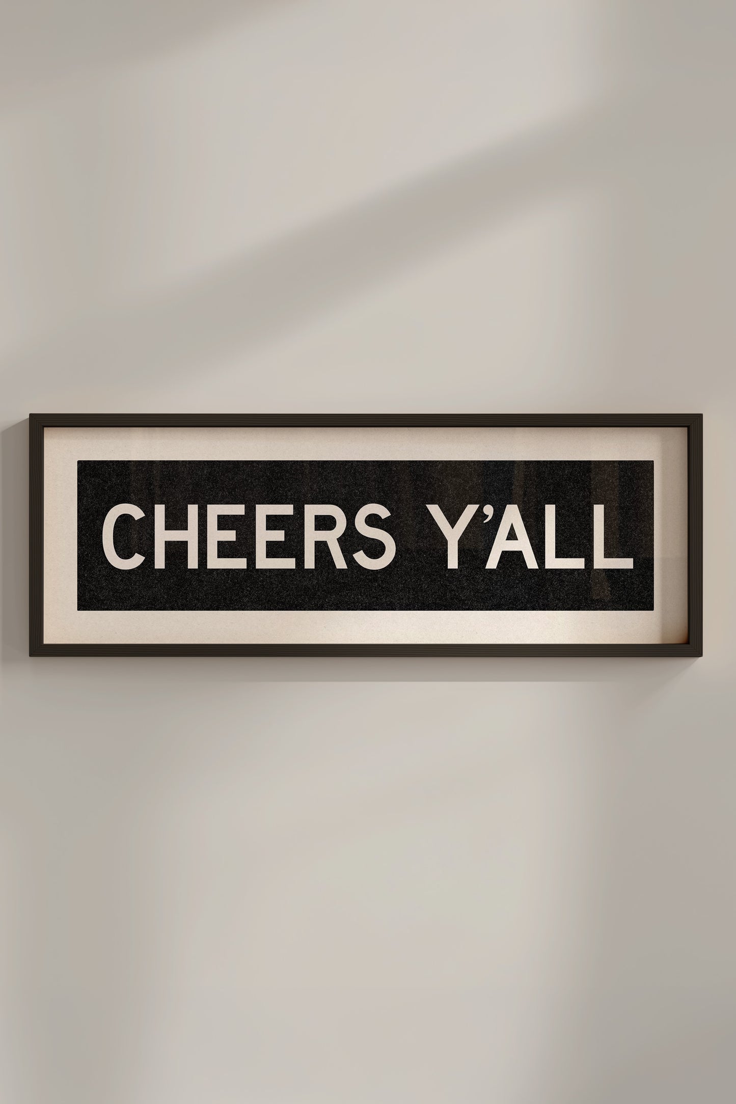 Framed Cheers Y'all Bus Scroll Sign