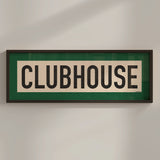 Framed Clubhouse Golf Art Scroll Sign - Tejas Country Club
