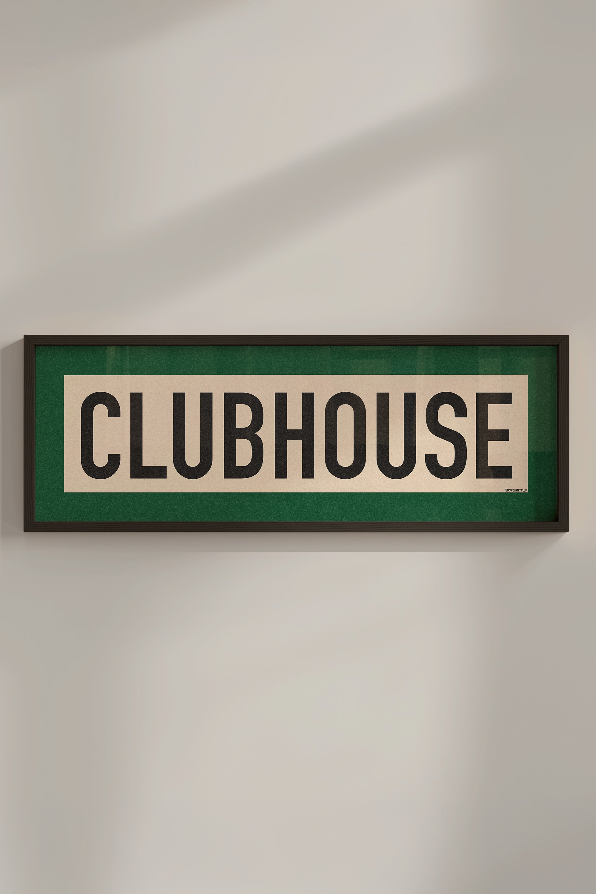 Framed Clubhouse Golf Art Scroll Sign - Tejas Country Club