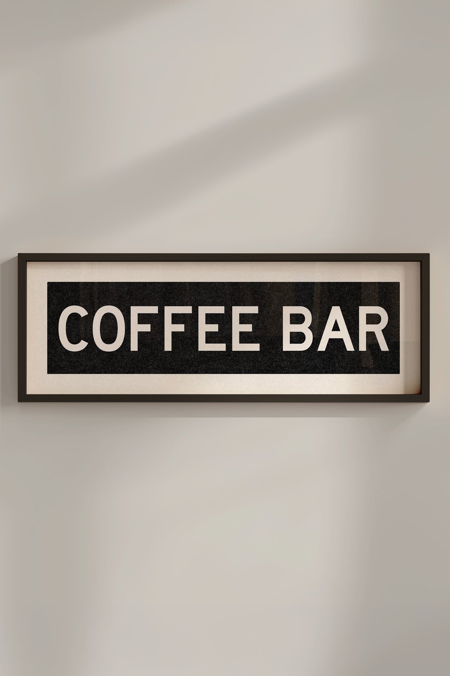 Framed Coffee Bar Bus Scroll Sign