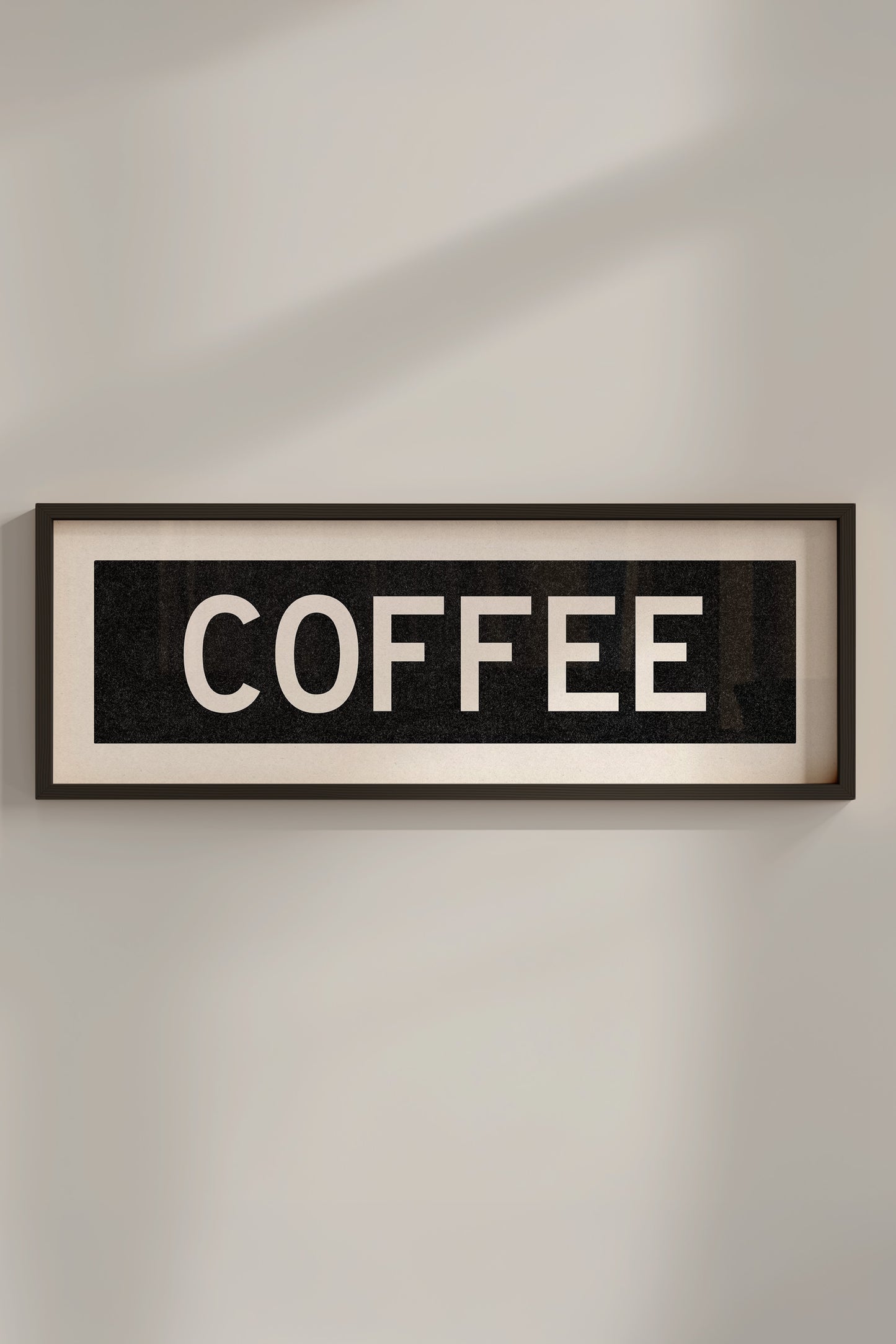 Framed Coffee Bus Scroll Sign