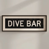 Framed Dive Bar Bus Scroll Sign - Tejas Country Club