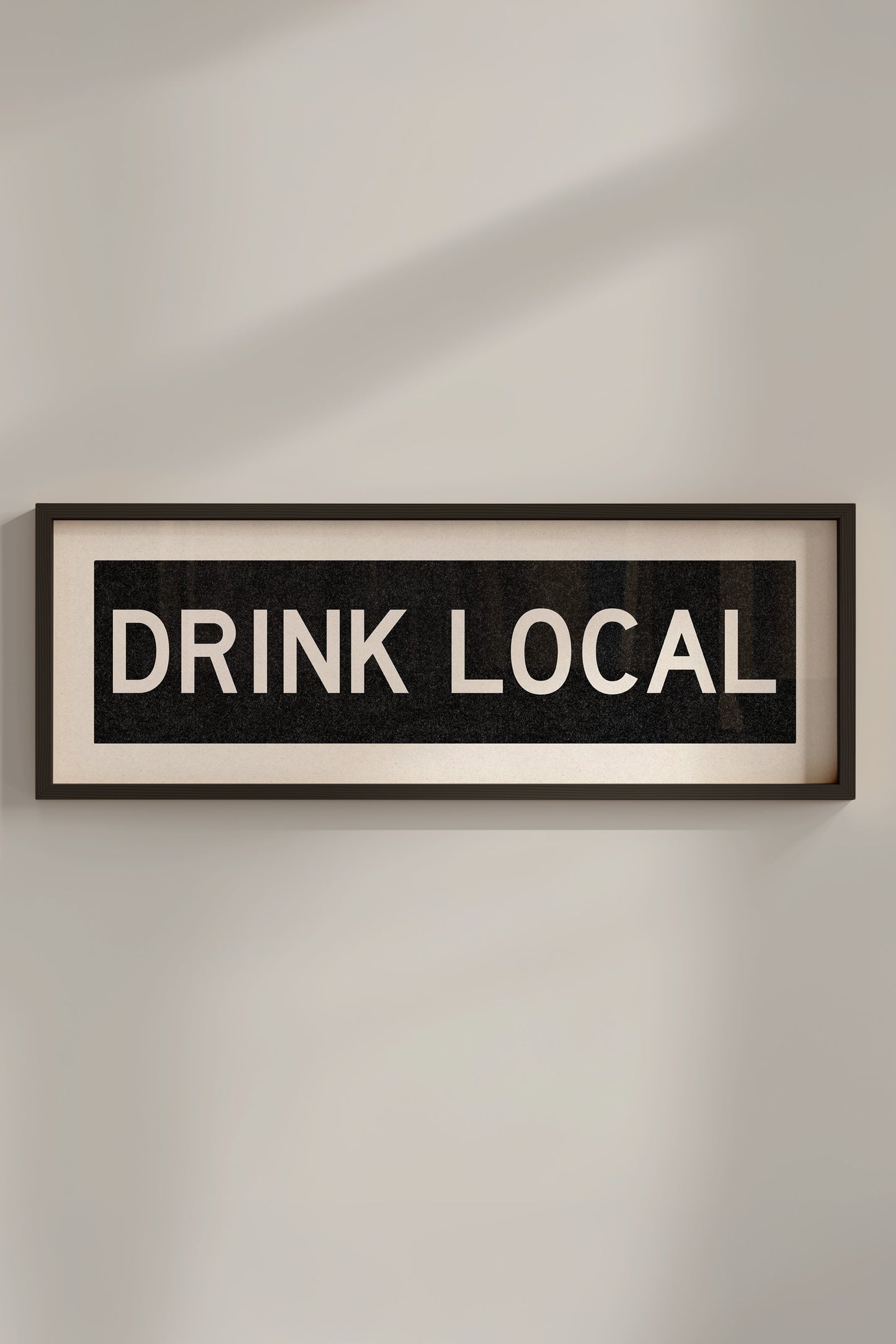 Framed Drink Local Bus Scroll Sign