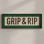 Framed Grip and Rip Golf Art Scroll Sign - Tejas Country Club