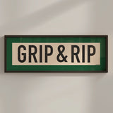 Framed Grip and Rip Golf Art Scroll Sign - Tejas Country Club