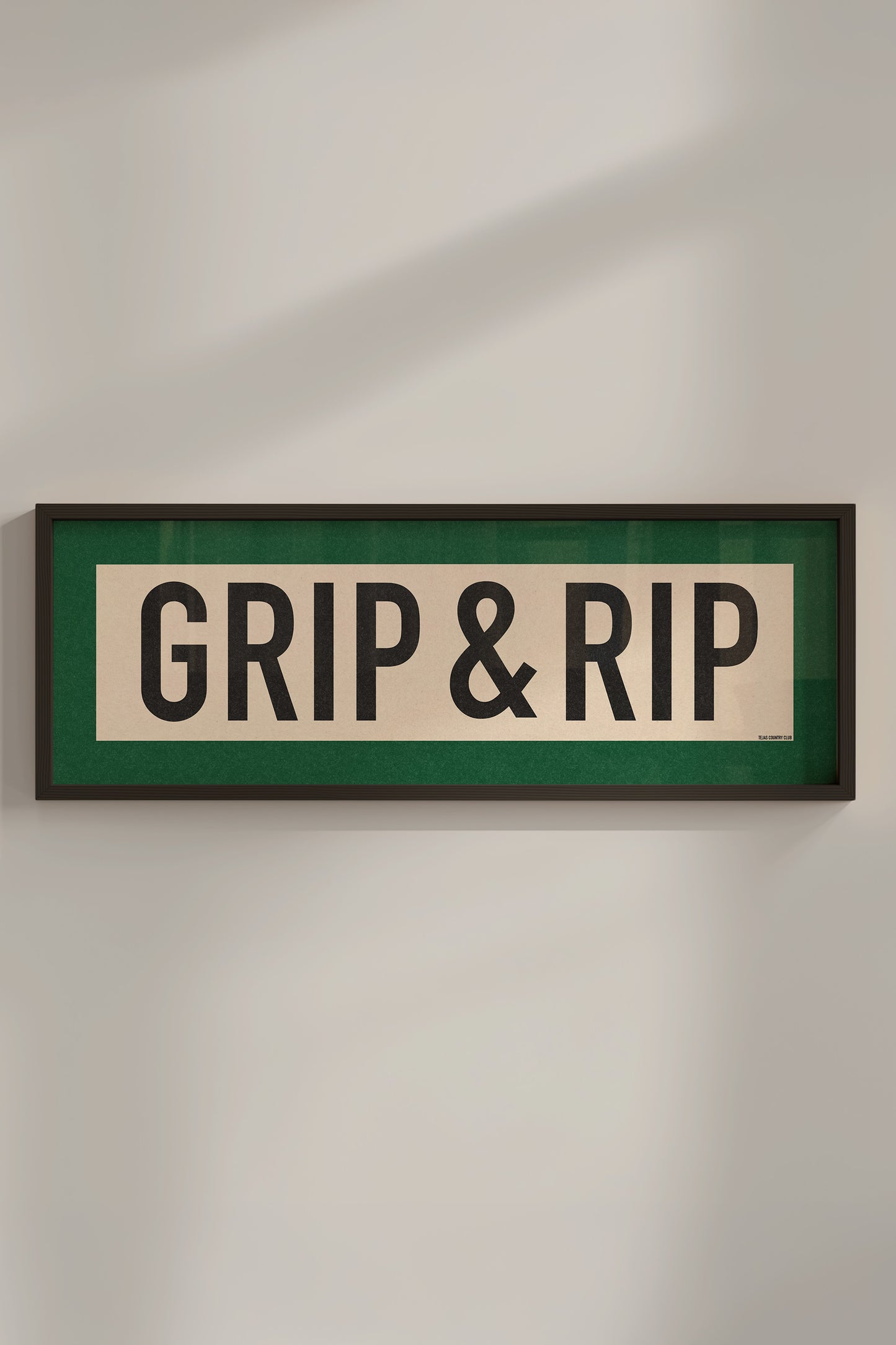 Framed Grip and Rip Golf Art Scroll Sign