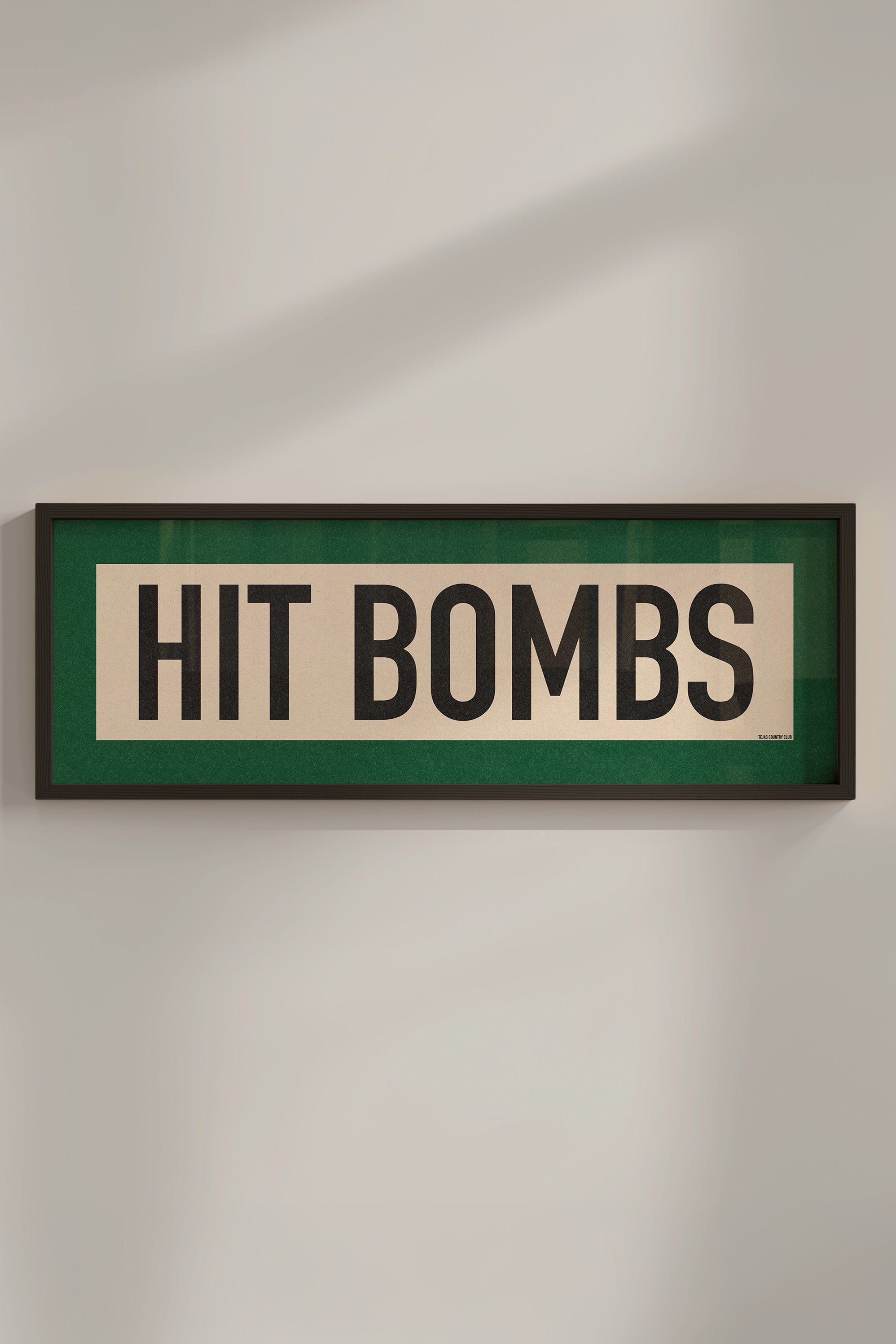 Framed Hit Bombs Golf Art Scroll Sign - Tejas Country Club