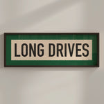 Framed Long Drives Golf Art Scroll Sign - Tejas Country Club