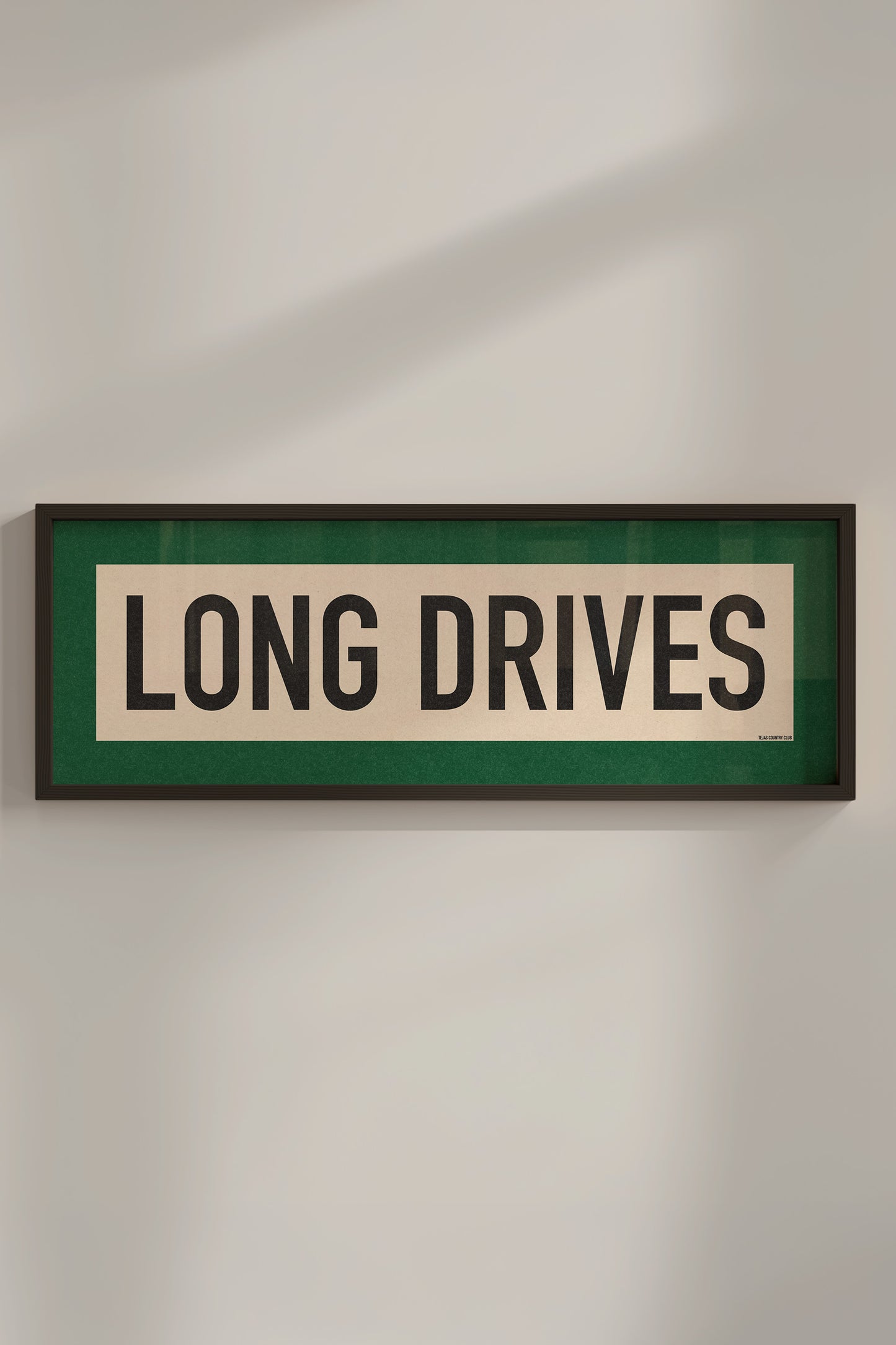 Framed Long Drives Golf Art Scroll Sign
