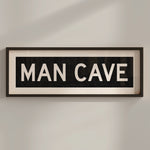 Framed Man Cave Bus Scroll Sign - Tejas Country Club