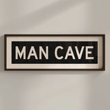 Framed Man Cave Bus Scroll Sign - Tejas Country Club