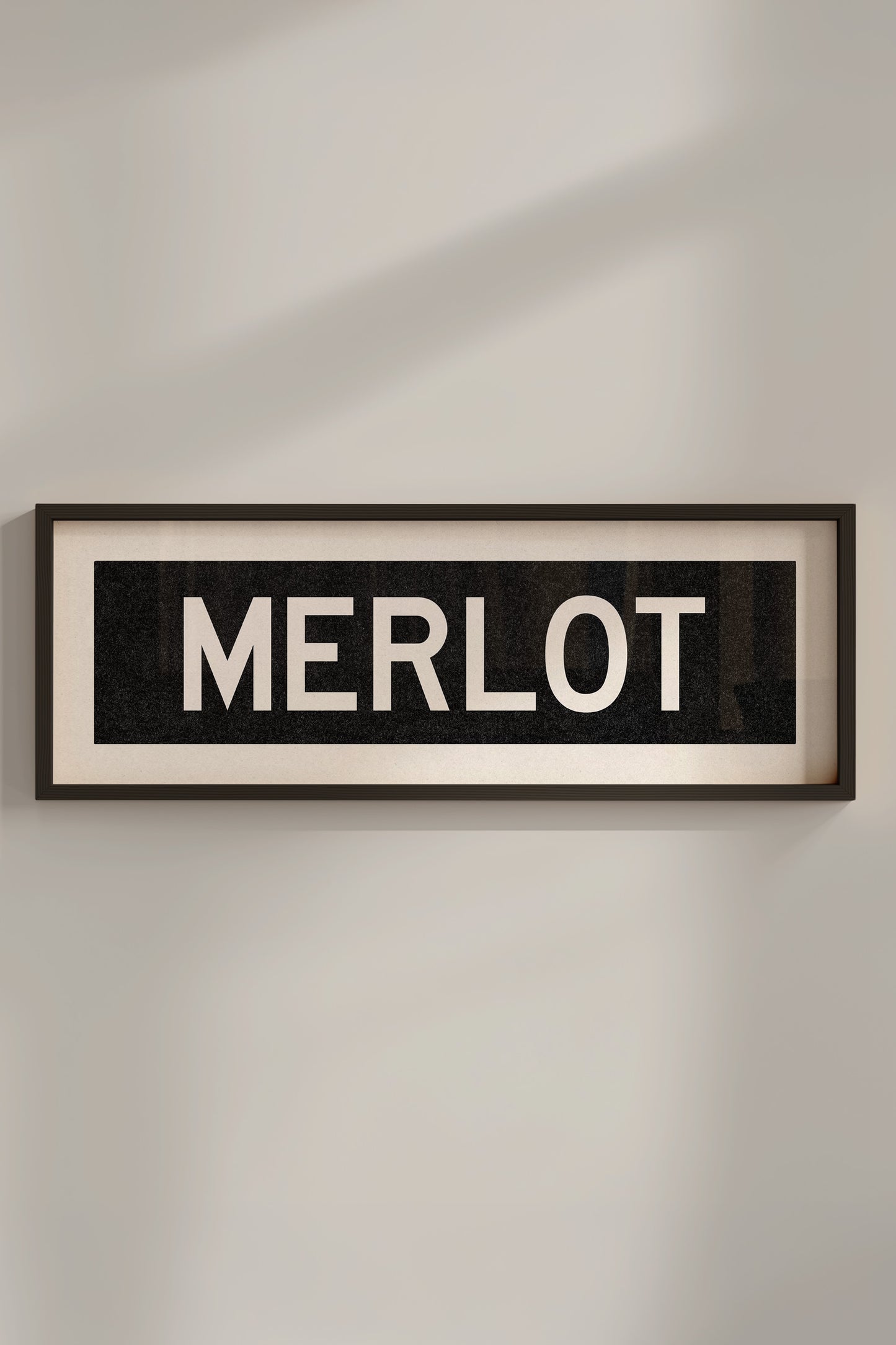 Framed Merlot Bus Scroll Sign