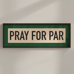 Framed Pray For Par Golf Art Scroll Sign - Tejas Country Club