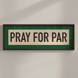 Framed Pray For Par Golf Art Scroll Sign - Tejas Country Club