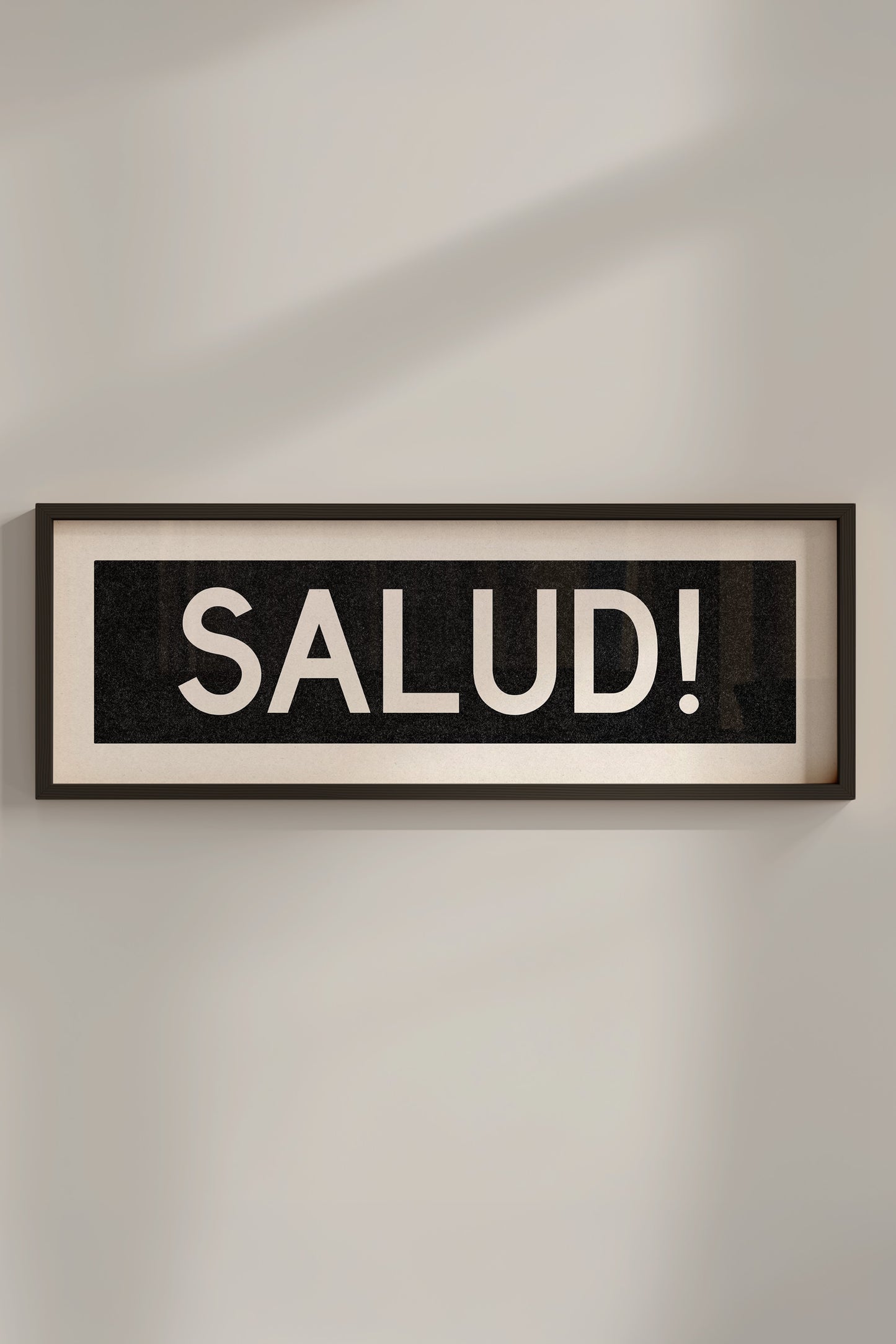 Framed Salud! Bus Scroll Sign