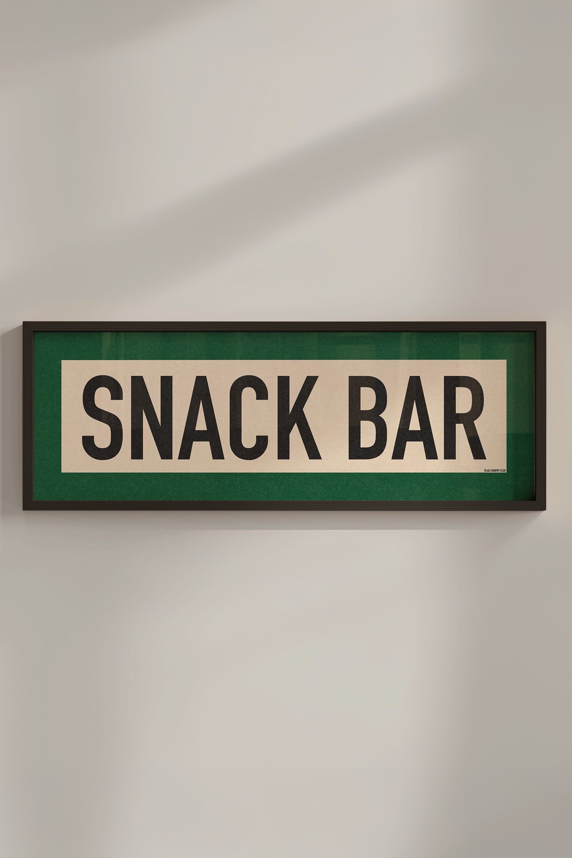 Framed Snack Bar Golf Art Scroll Print - Tejas Country Club