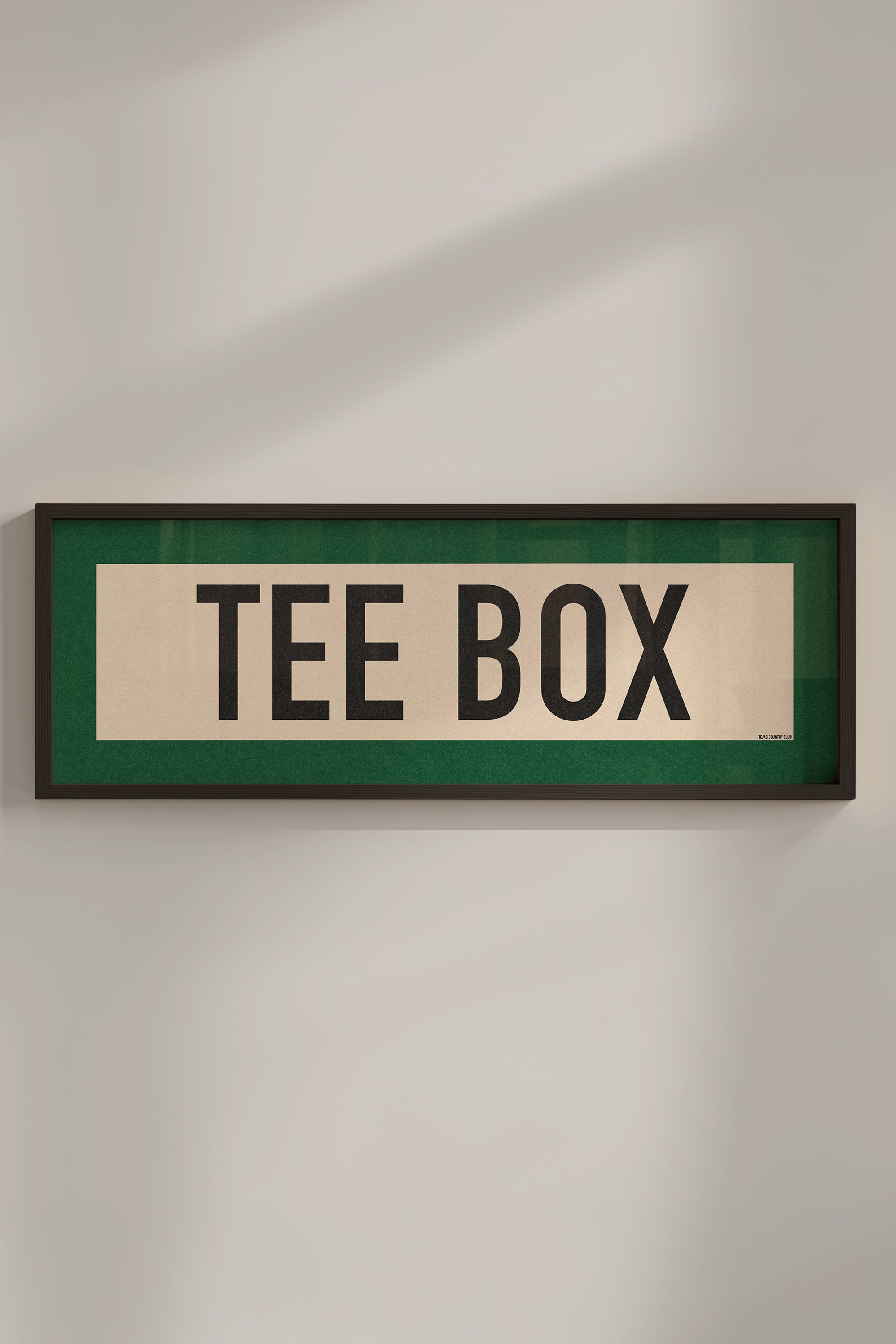 Framed Tee Box Golf Scroll Art - Tejas Country Club