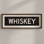 Framed Whiskey Bus Scroll Sign - Tejas Country Club