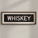 Framed Whiskey Bus Scroll Sign - Tejas Country Club