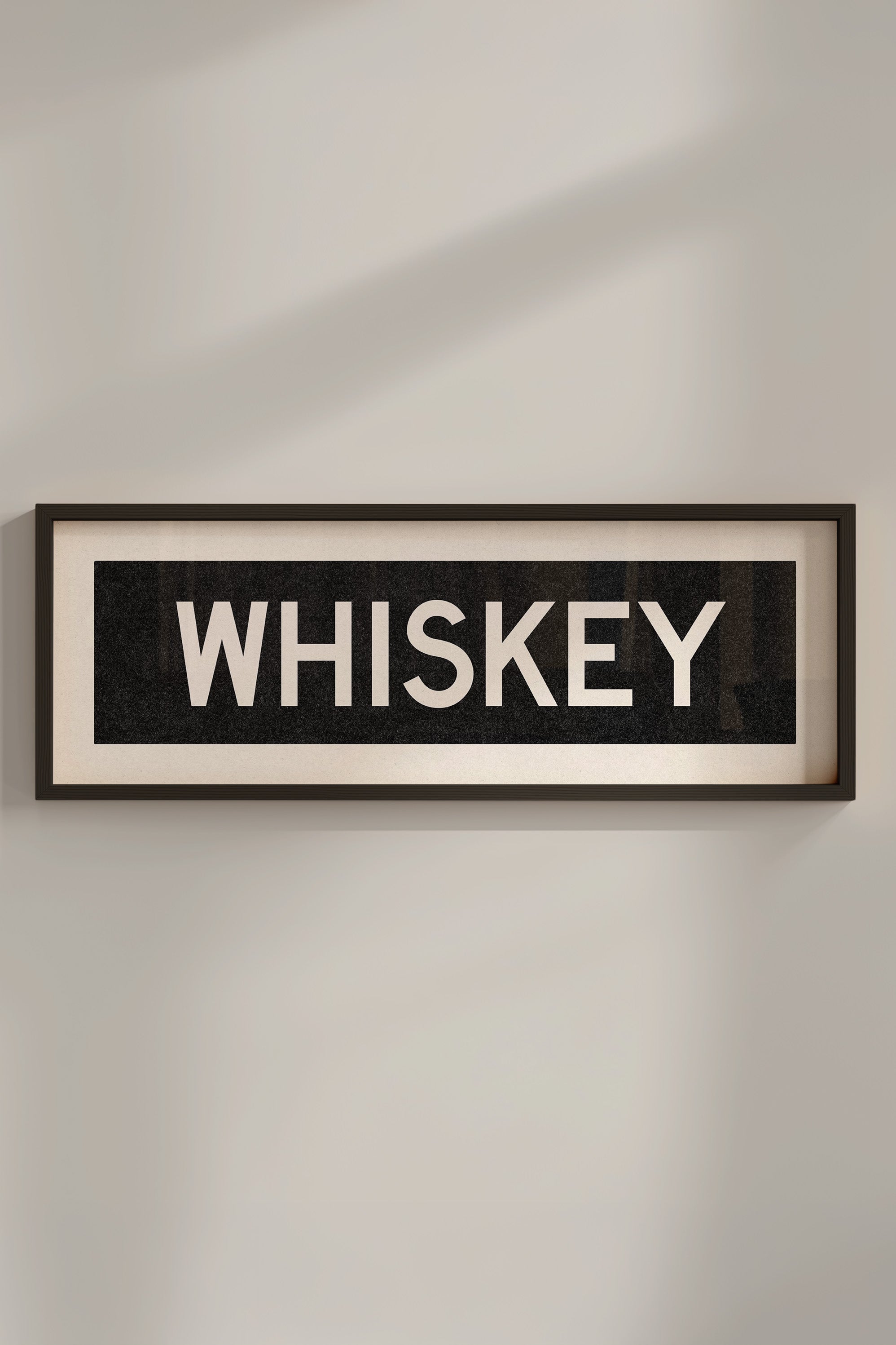 Framed Whiskey Bus Scroll Sign - Tejas Country Club