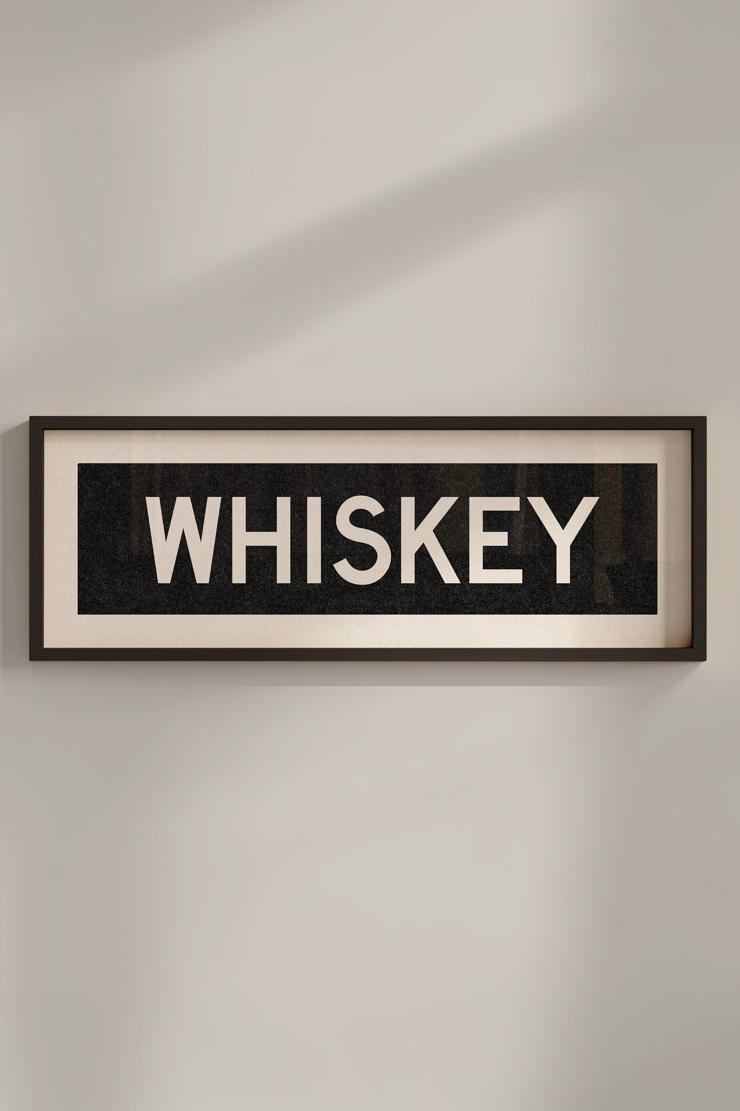 Framed Whiskey Bus Scroll Sign