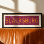 Framed Blacksburg Maroon Bus Scroll - Tejas Country Club